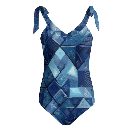 Women's Tie Shoulder Onepiece Padded Swimsuit