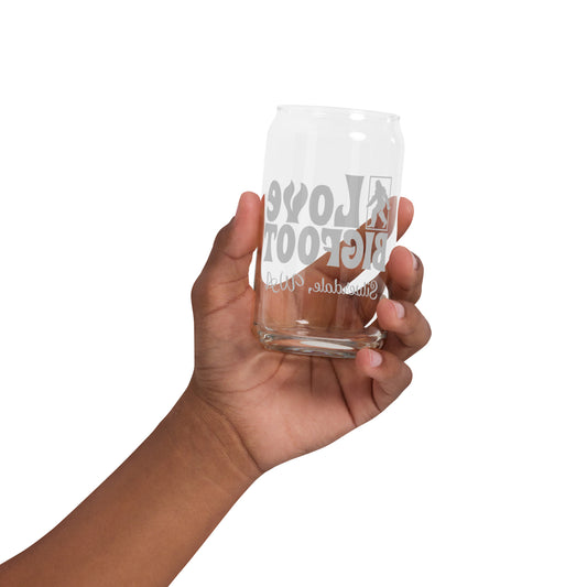 Can-shaped glass I love Bigfoot