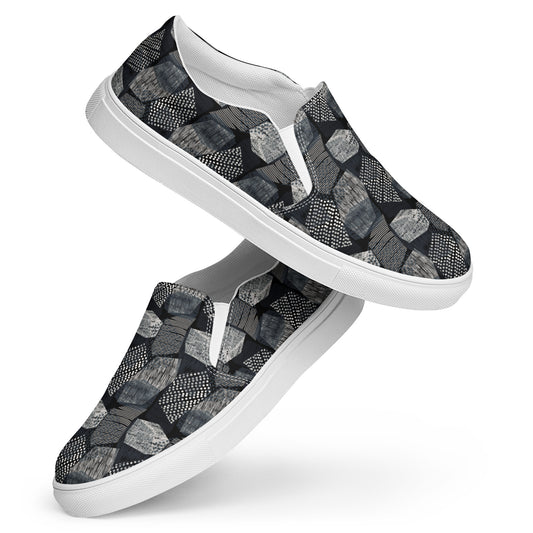 Women’s slip-on canvas shoes Black and Gray
