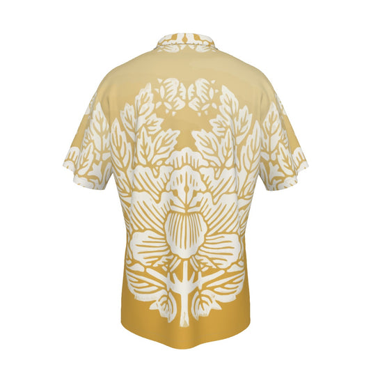 Men's Hawaiian Shirt With Pocket Golden Hibiscus