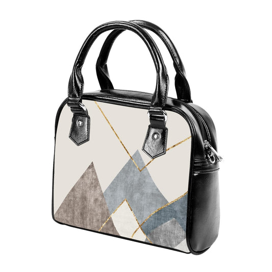 Handbag With Single Shoulder Strap Modern Art Triangles
