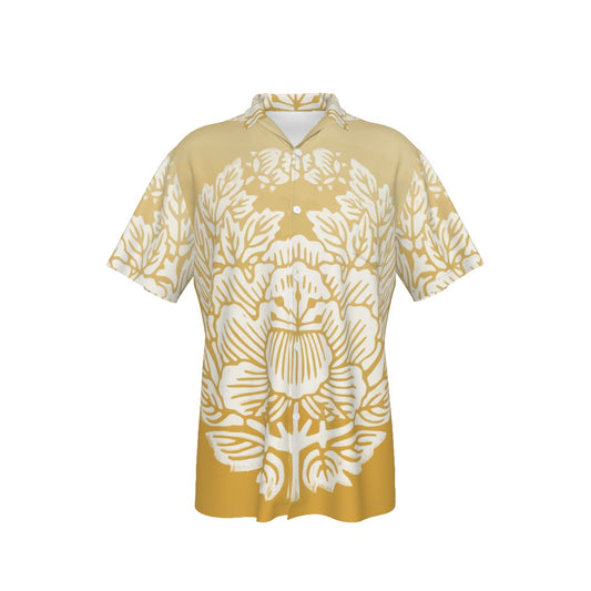 Men's Hawaiian Shirt With Pocket Golden Hibiscus