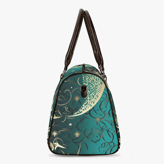 Duffle Bag Teal and Gold
