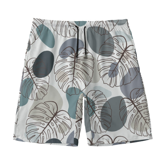 Men‘s Beach Shorts With Lining Leaves