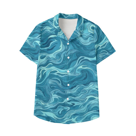 Kid's Hawaiian Vacation Shirt | Swirling Water