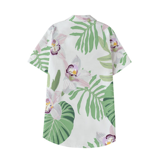 Kid's Hawaiian Vacation Shirt | Tropical Orchid