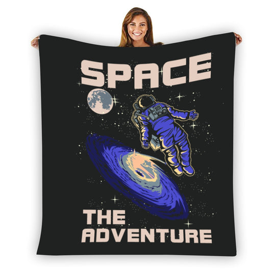 Single-Side Printing Flannel Blanket Space The Adventure
