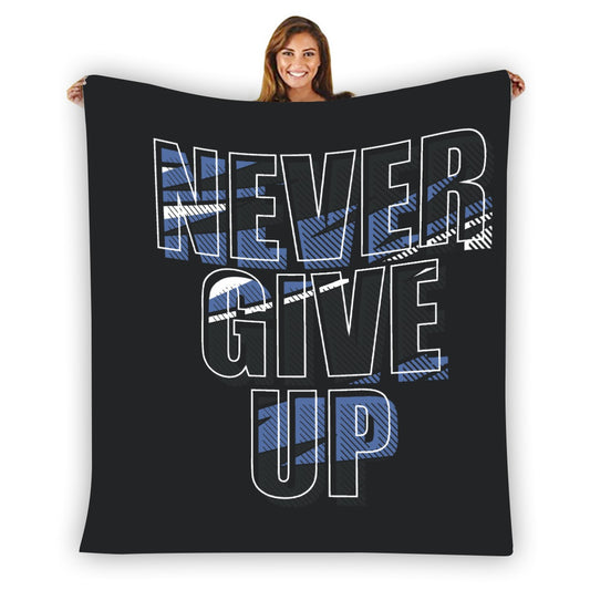 Single-Side Printing Flannel Blanket Never Give Up
