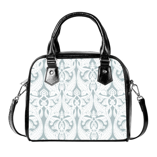 Handbag With Single Shoulder Strap White Lace on Green