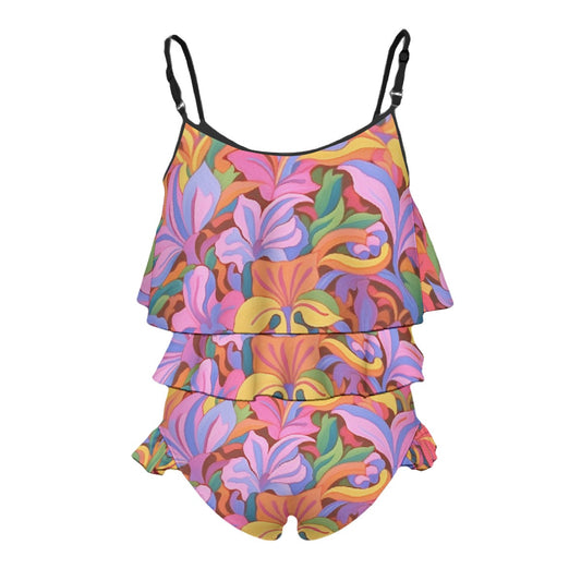 Kid's Swimsuit Colorful Foliage
