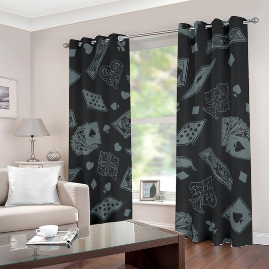 Blackout Grommet Curtains |Playing Cards