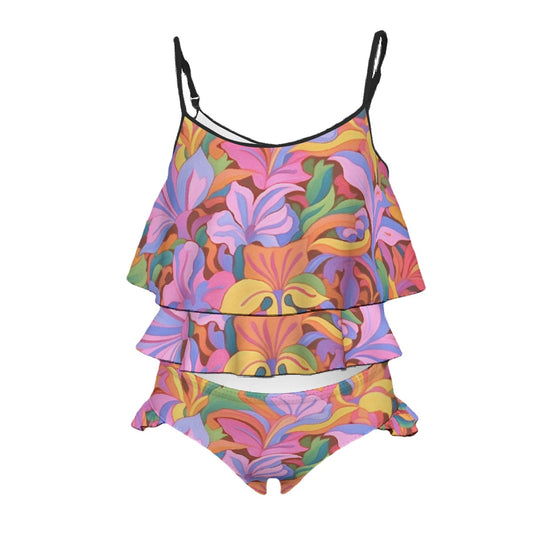 Kid's Swimsuit Colorful Foliage