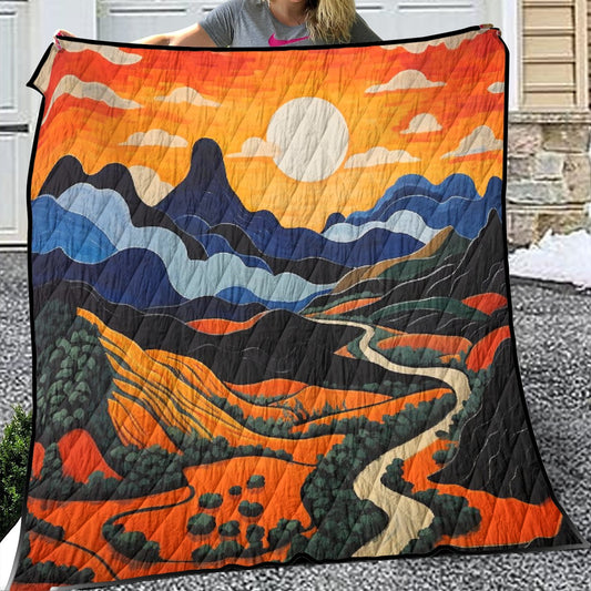 Lightweight & Breathable Quilt With Edge-wrapping Strips Winding Valley