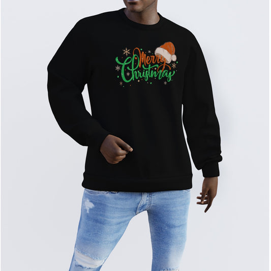 Men's Black Sweater Merry Christmas