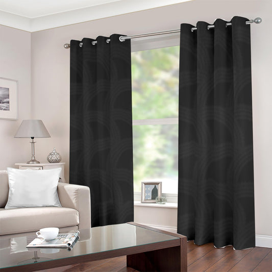 Blackout Grommet Curtains | Black on Black