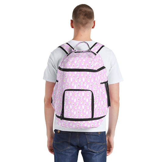 Multifunctional Backpack Bunnies on Pink