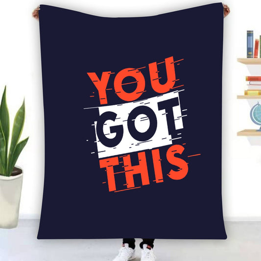 Single-Side Printing Flannel Blanket You Got This