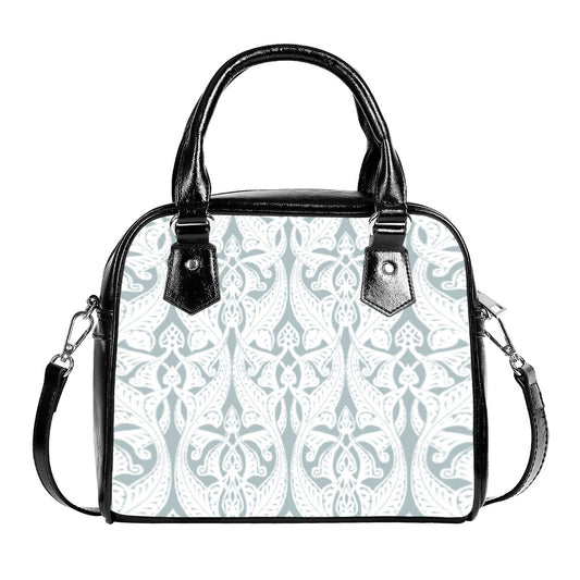 Handbag With Single Shoulder Strap White Lace on Green