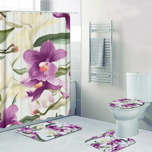 Four-piece Bathroom Purple Iris