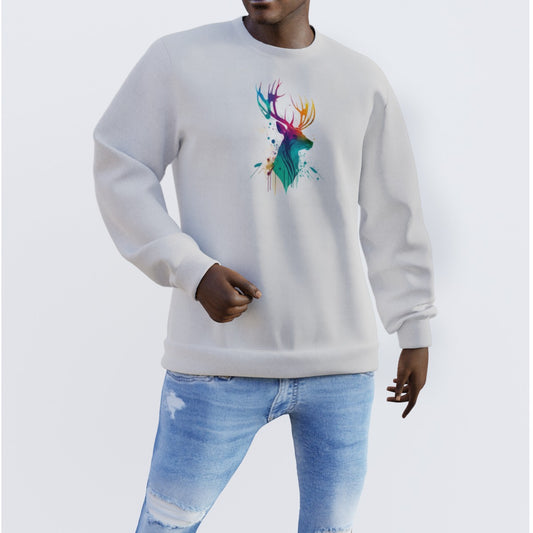 Men's Sweater Colorful Stag