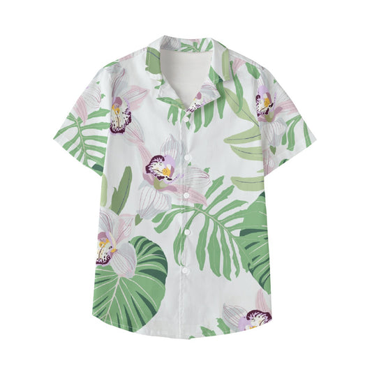 Kid's Hawaiian Vacation Shirt | Tropical Orchid