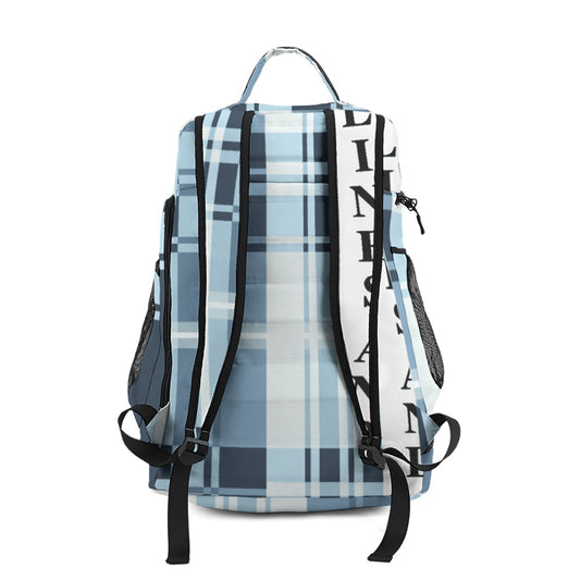 Multifunctional Backpack Blue Plaid