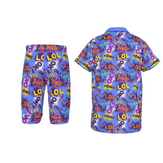 Kid's Imitation Silk Short Pajamas LOL OK