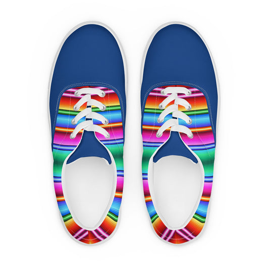 Navy/Rainbow Women’s lace-up canvas shoes - 4RLives